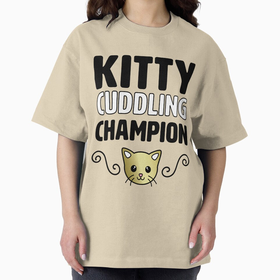 Kitty Cuddling Champion Shirt for Cat Lovers by mindeverykind