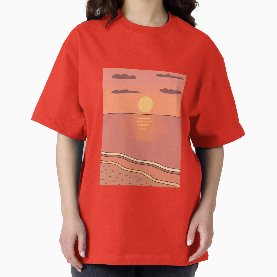 Sunset minimalist landscape. by HasifArtCollection