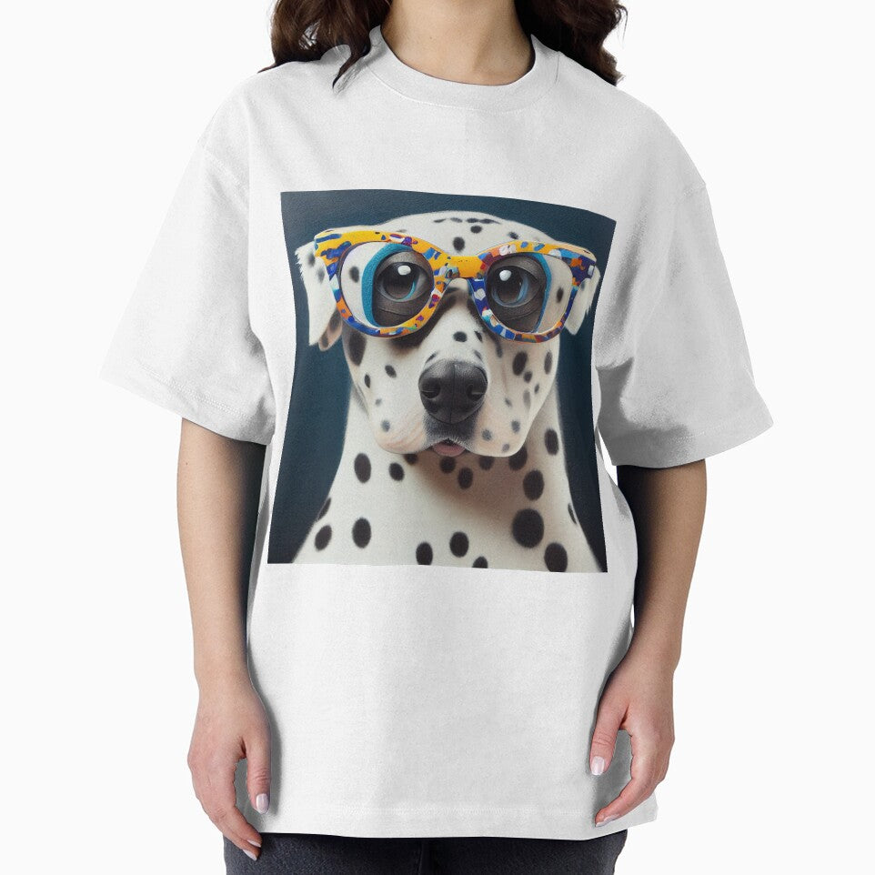 Dalmatian wearing colorful nerd glasses by Studiowatermars