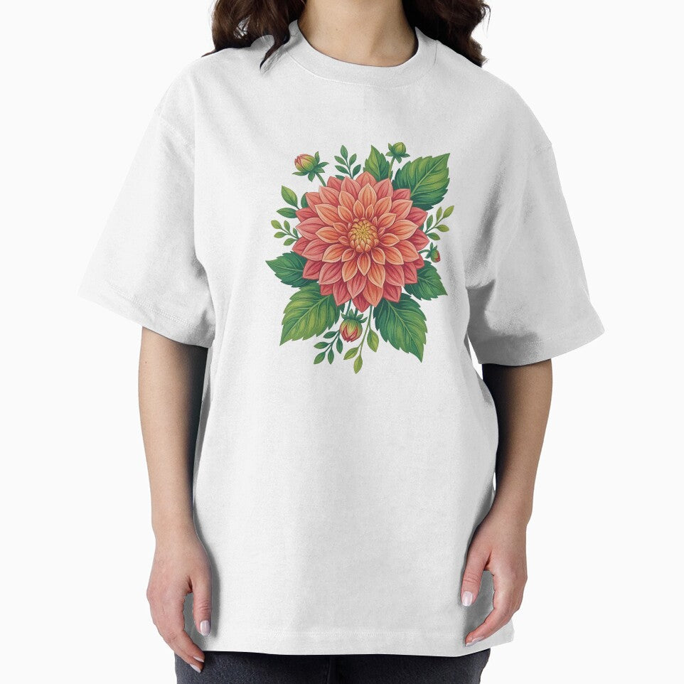 Vibrant Dahlia Flower Sticker – Botanical Floral Illustration by Infinite Art Lab