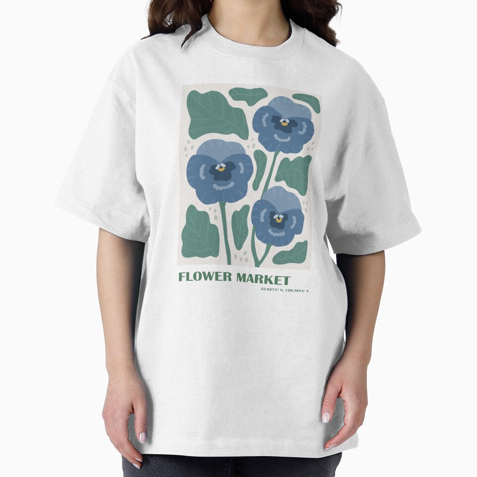Flower market art print - blue flower by Sophieeeeehu