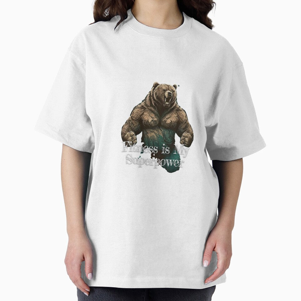 Fitness is My Superpower Bodybuilding Fitness Gym Workout Exercise Merch Print  Design by tengamerx