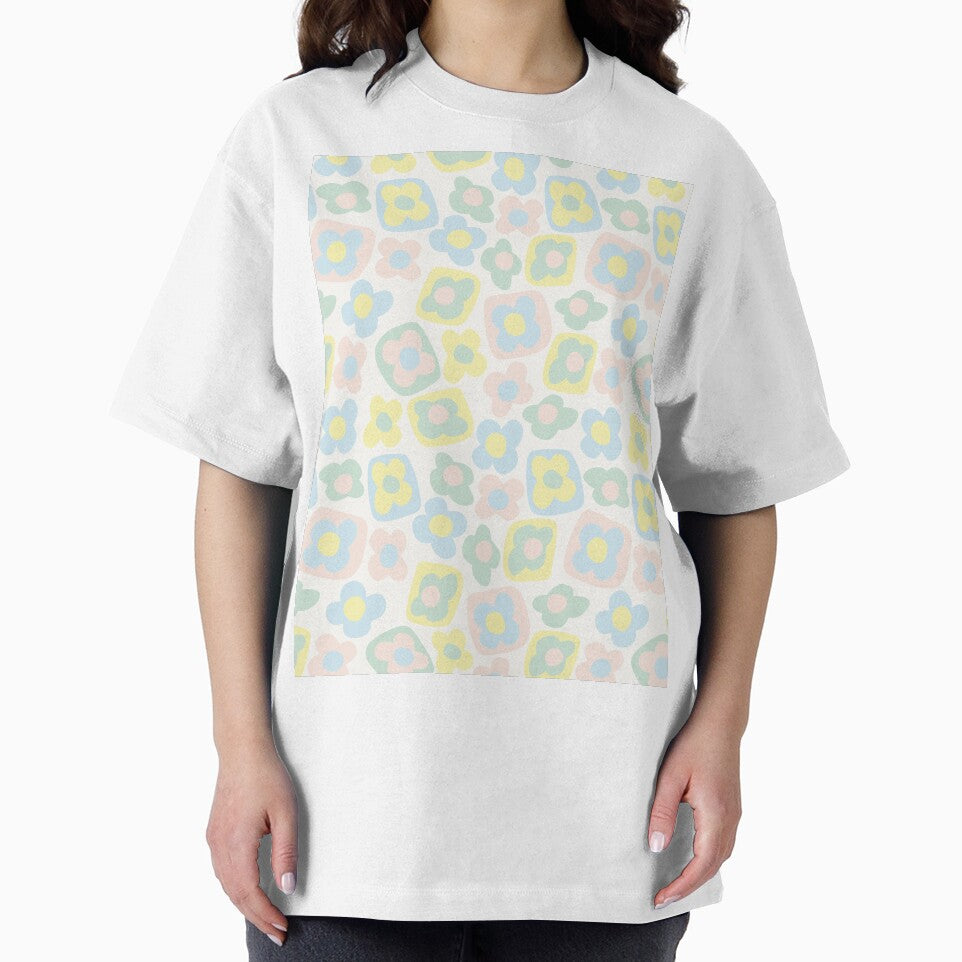 BOHO BOXY MODERN FLOWER PATTERN PASTELS by blomastudios
