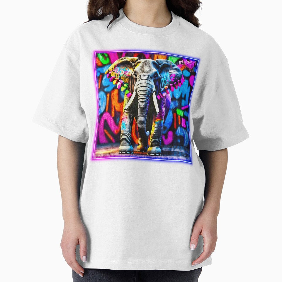 Graffiti style elephant by Drone-tees