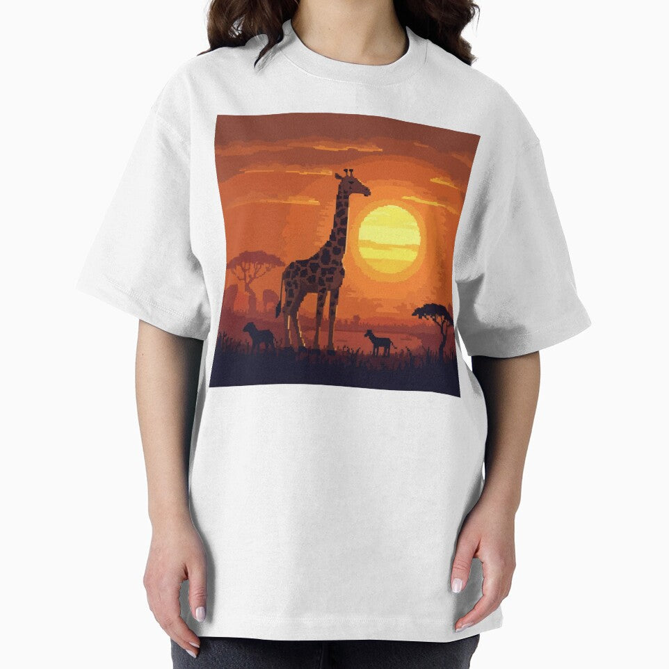 Giraffe at Dusk in Pixel Dreams by NaturePixel
