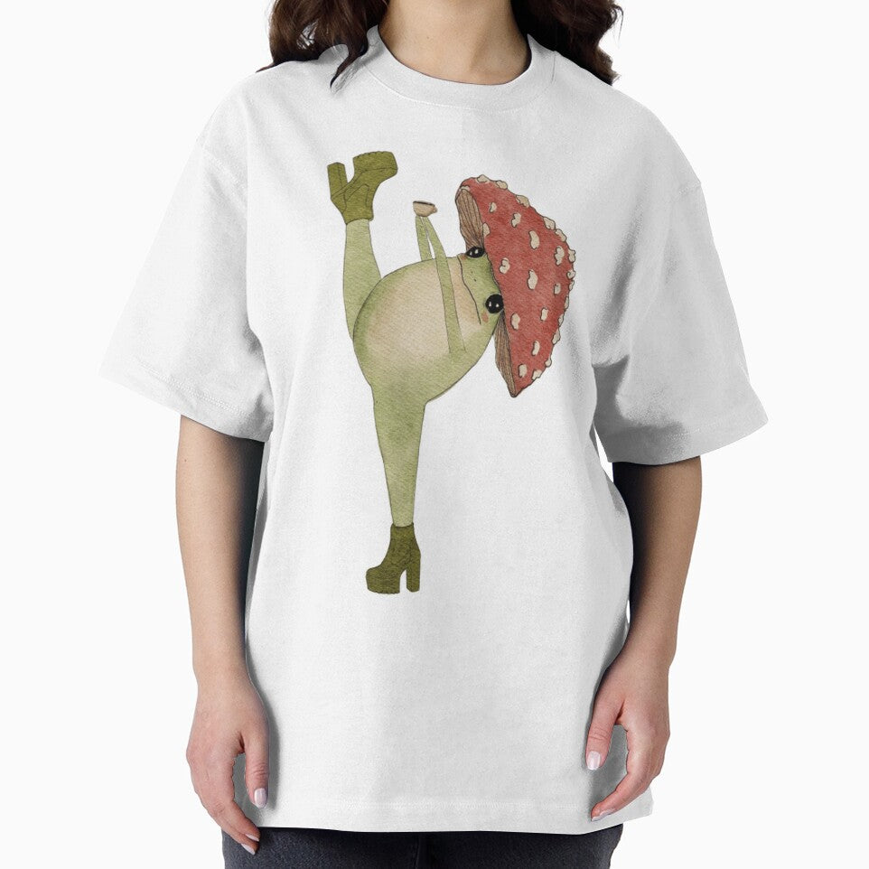 Fabulous Frog In Boots Mushroom Hat Coffee Design by RibbitRender