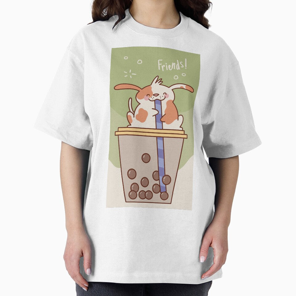 Kawaii rabbit and Bobba tea Phone cover and stickers by GulQari