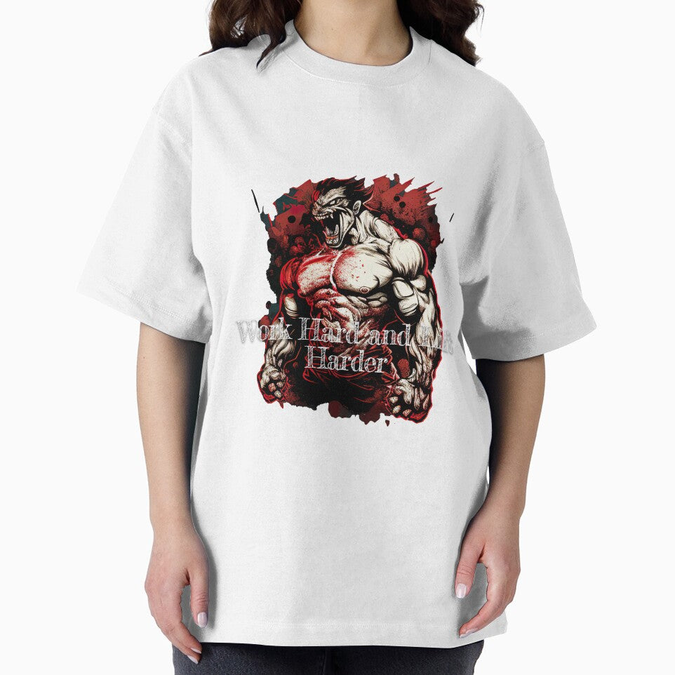 Work Hard and Lift Harder Bodybuilding Fitness Gym Workout Exercise Merch Print Design by tengamerx