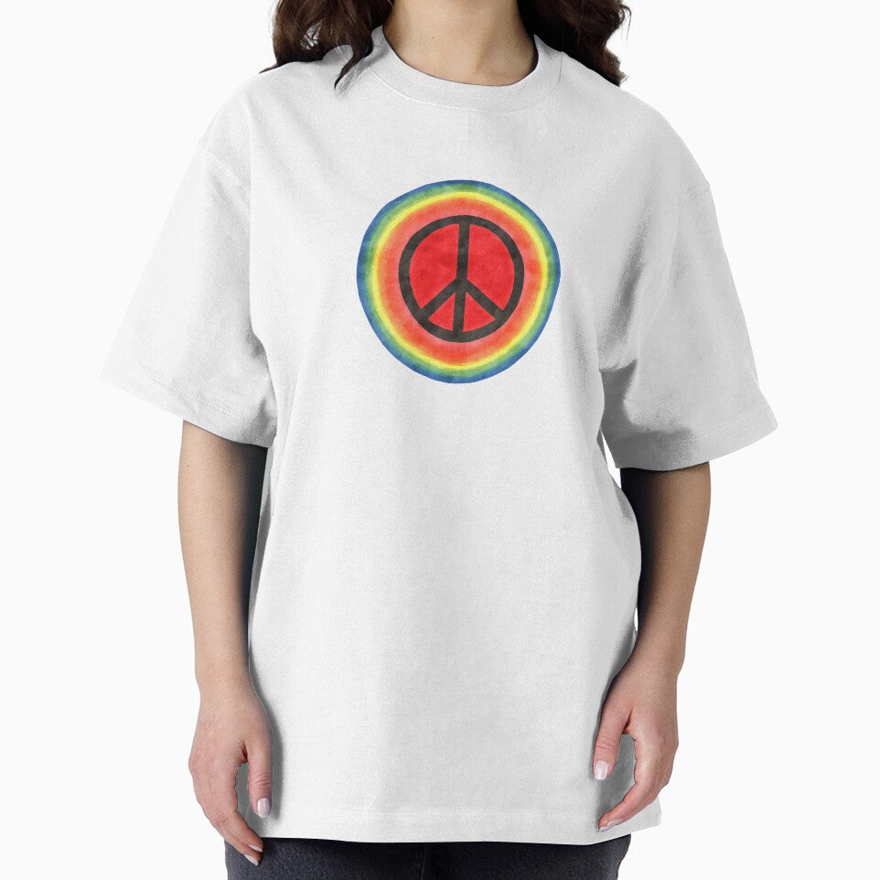 Rainbow Peace Badge by pinkmonkeybird