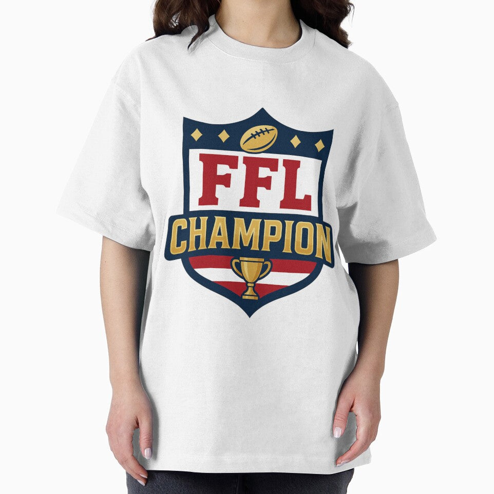 Fantasy Football Champion Sticker | FFL League Winner Trophy Gift Logo by CoachEkong