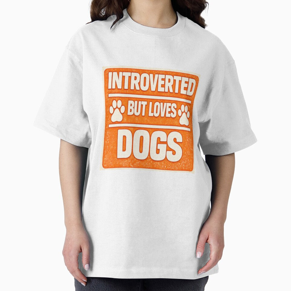 Introverted But Loves Dogs Funny Introvert Dog Lover Shirt by Shirleygalaxy
