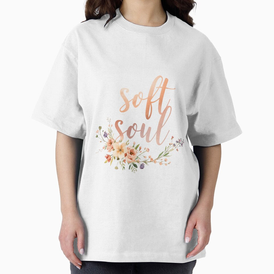 Soft Soul Floral Aesthetic Quote, Feminine Pastel Typography Design by DreamelleStudio