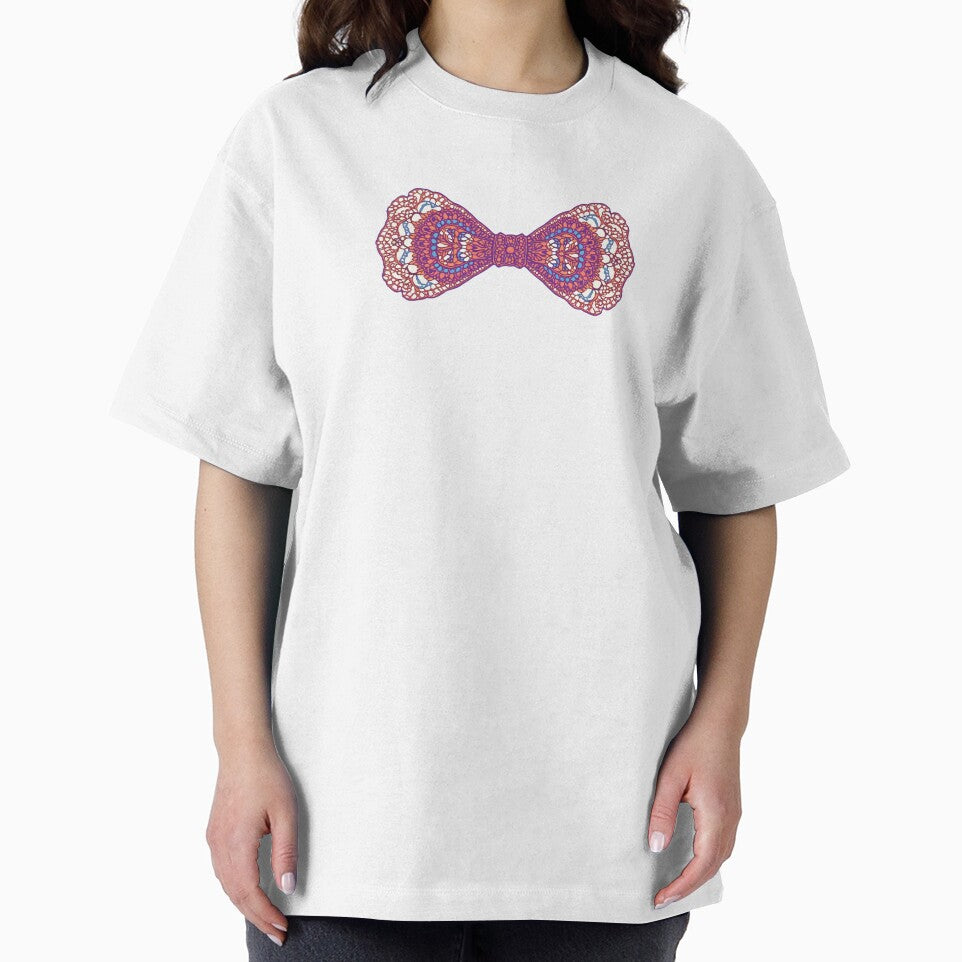 Pink floral lace bow by uunaa