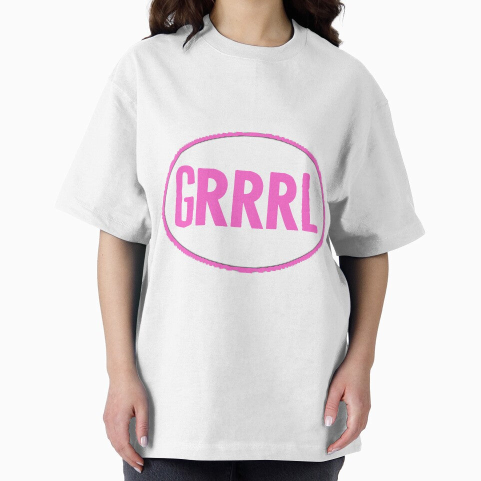 Grrrl Oval Sticker Type by SerpentSkyArts