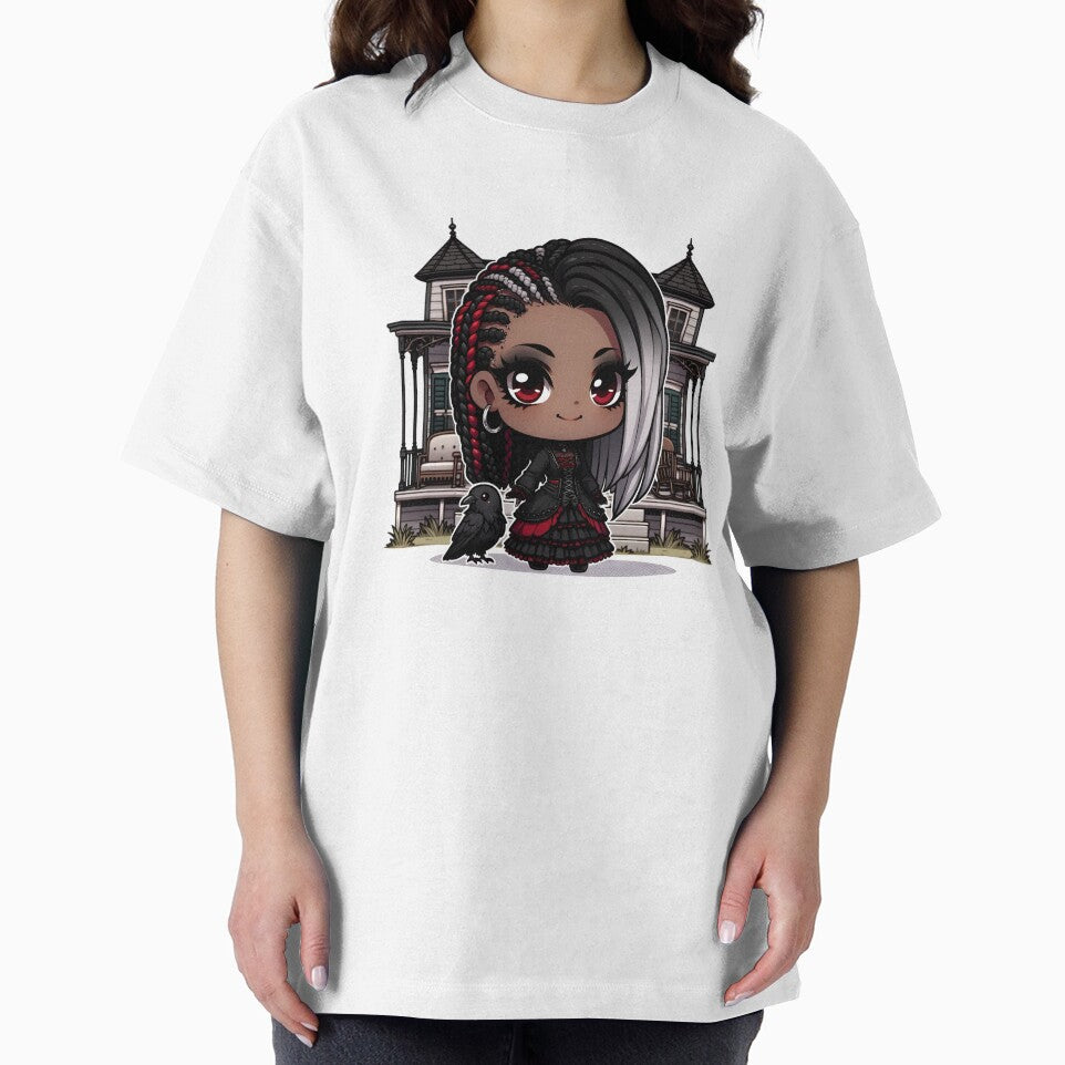Chibi Goth Girl and Raven by My3LittleBirds