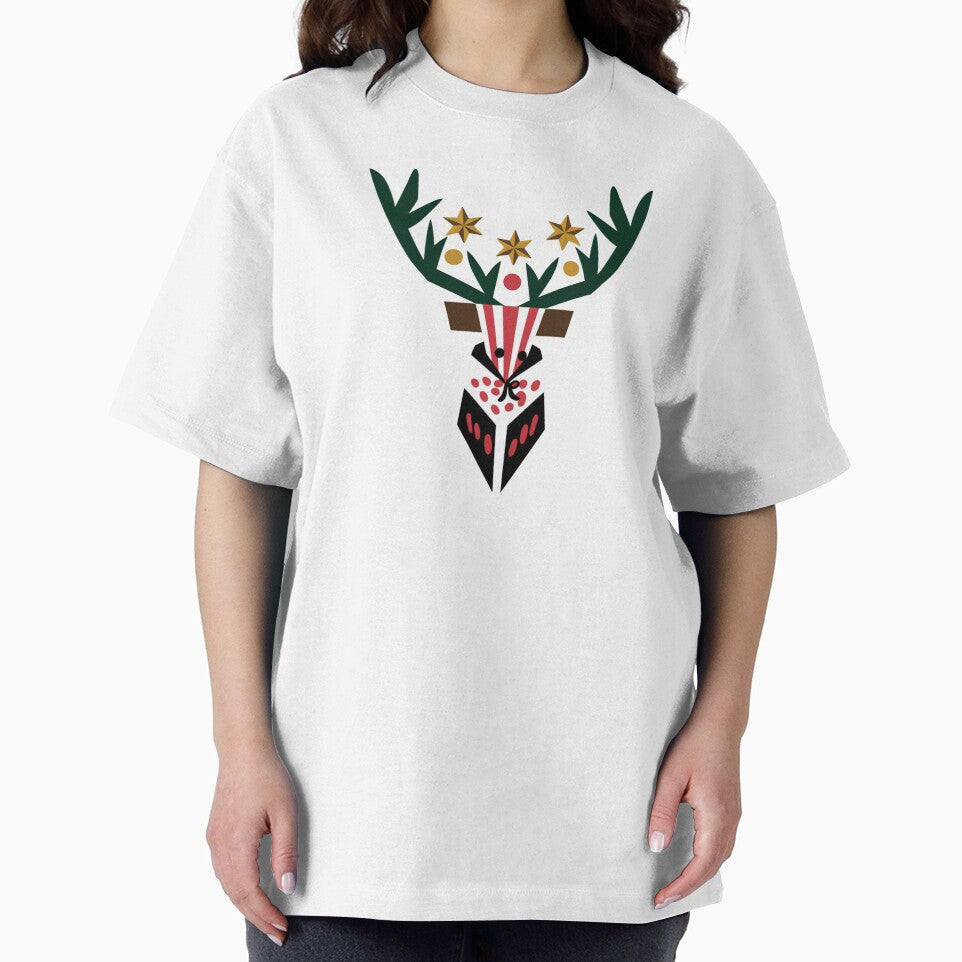 Modern Geometric Reindeer Minimalist  Holiday Wildlife Design by gk-creations