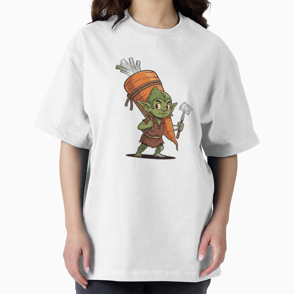 Tiny Plant Goblin Carrying Oversized Carrot by pumsquare