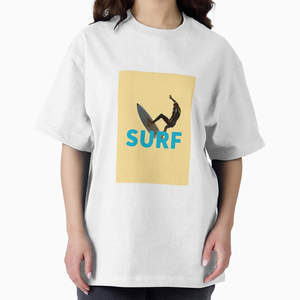 SURF - YELLOW - BLUE - MINIMAL - POSTER - SURF RETRO by Tropical Blood