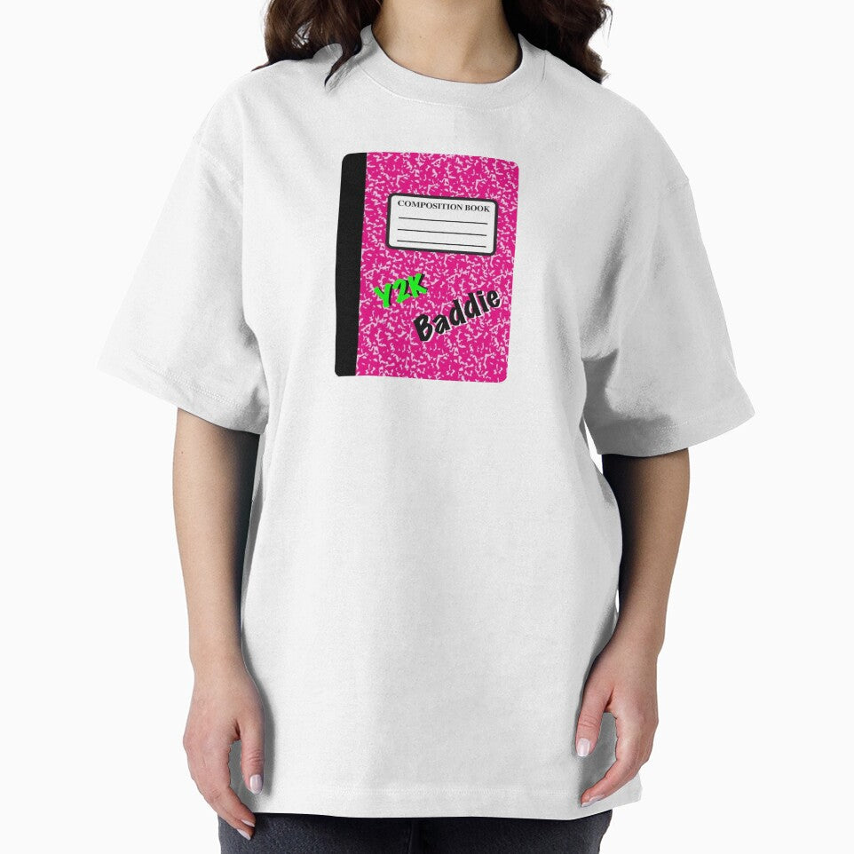 Y2K Baddie Green and Pink Composition Book Sticker Year 2000 Baddie Sticker by OneCatShop
