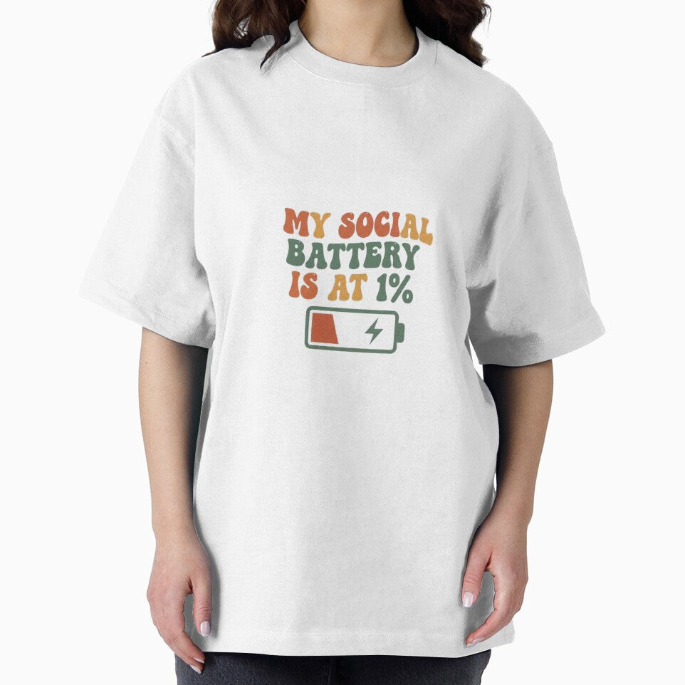 Social Battery at 1% – Funny Anti Social Tee by Jeffersonrito
