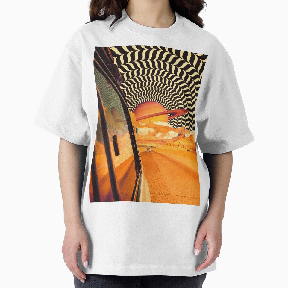 Illusionary Road Trip 2 - OpArt Space Adventure Sci-fi Collage Art by Taudalpoi