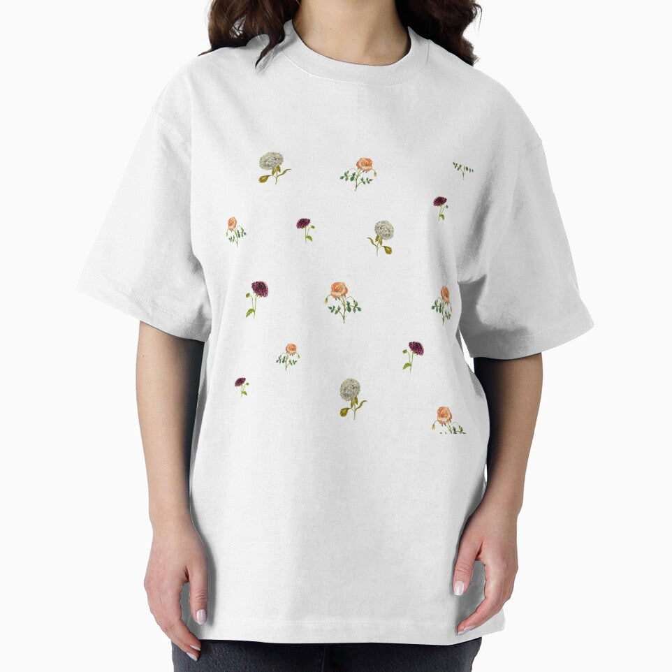 Dahlia hydrangea rose pattern cute a watercolor by Yana Mustafina | Boho Soulful Designs