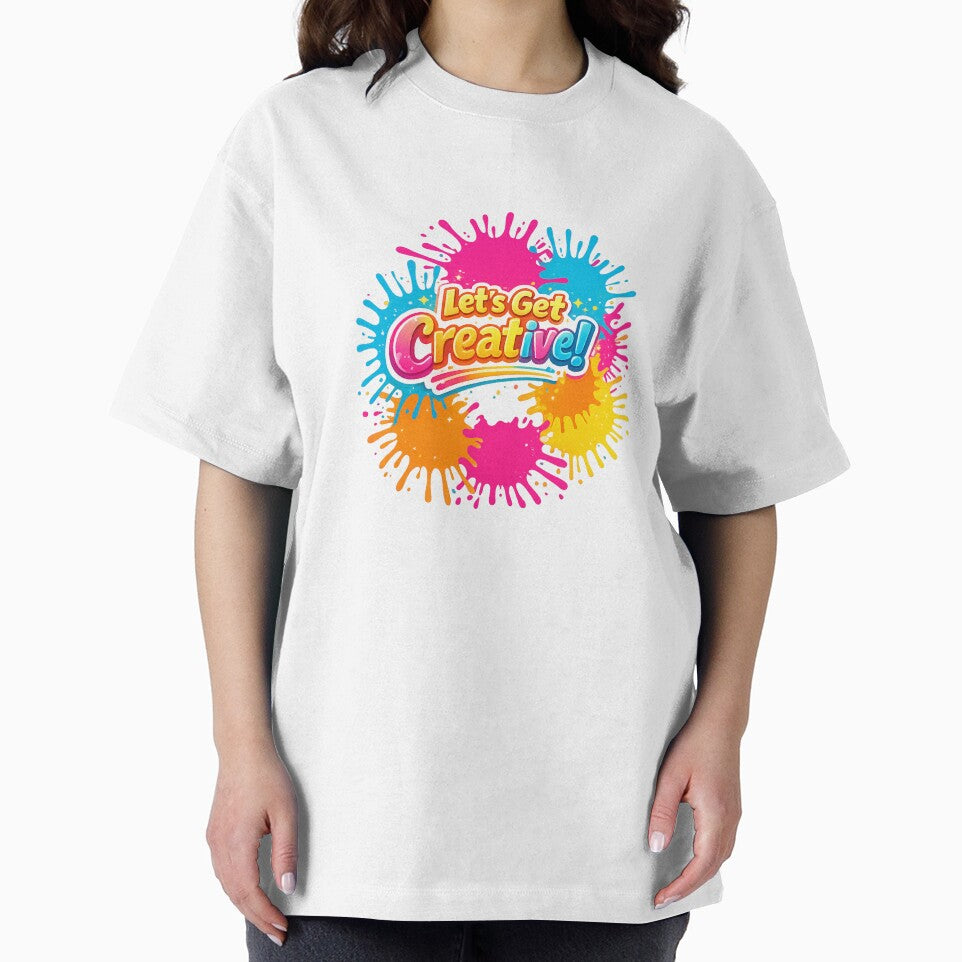 Let’s Get Creative – Colorful Paint Splash Typography Design by Snapystyle