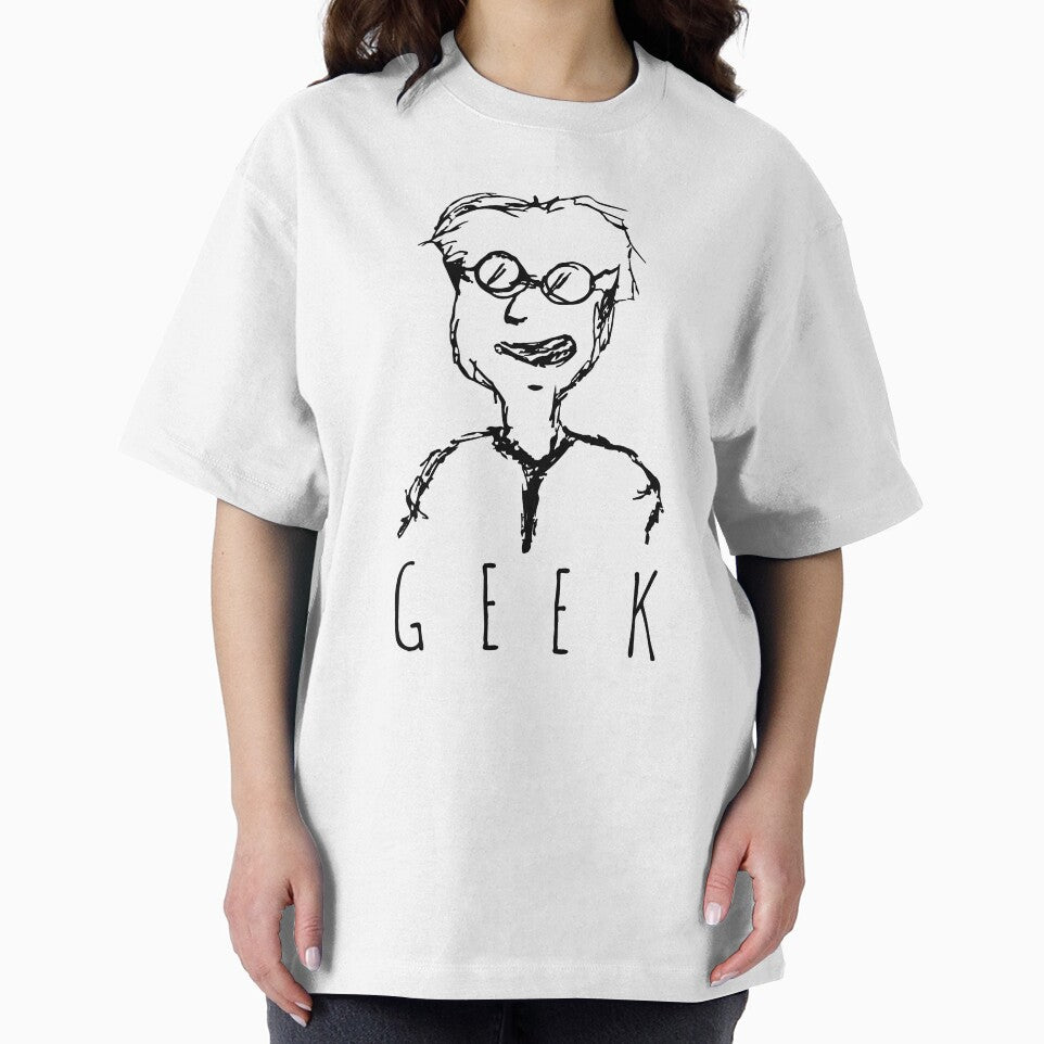 Funny Hand Drawn Geek Doodle Guy for the geeks at heart light by DESPERATEANDY
