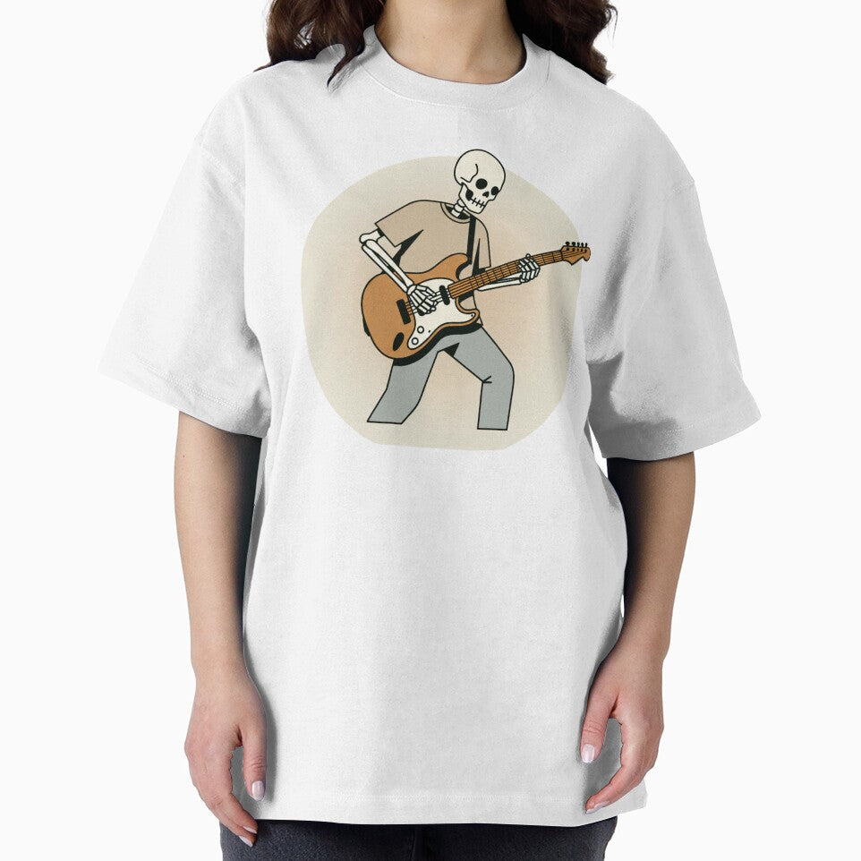 GUITARIST | Minimalist Skeleton Streetwear Art by DEADLINE.