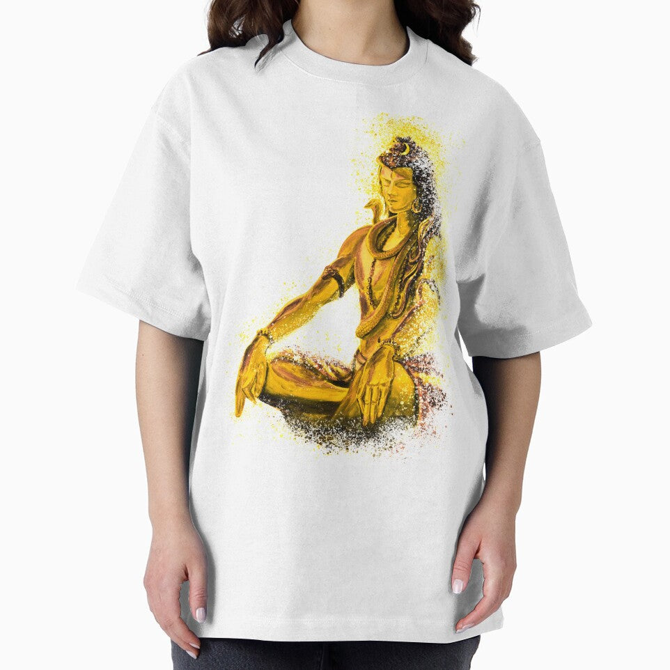 Eternal Shiva in deep Meditation -Vibrant yellow by A little more Whirl