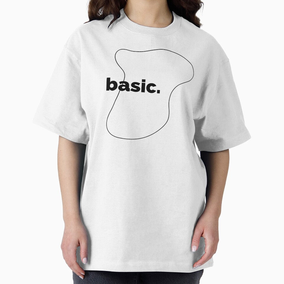 "Basic" Word Minimalist Text Design - Minimalistic Life - Minimalist Line Art by The Red Nox