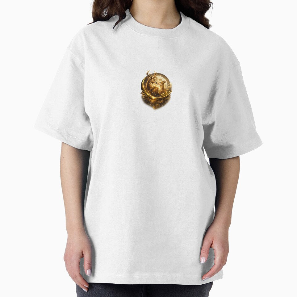 "Luxury Deer Couple Moon Logo – Premium Golden Stag & Doe" by KALA-PXL