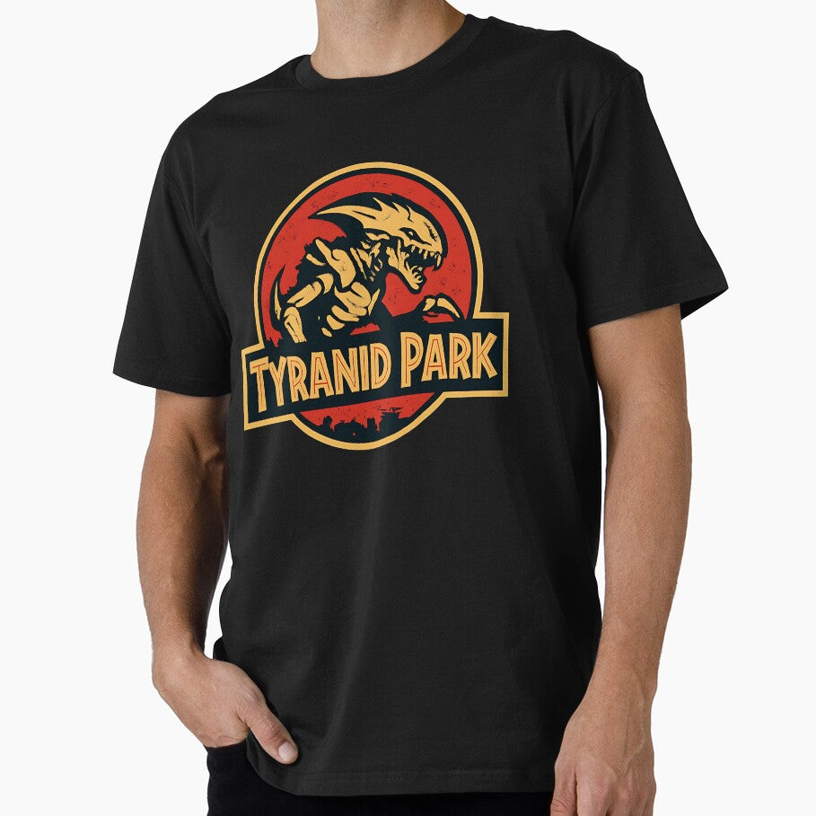 Tyranid Park – Warhammer x Jurassic Parody Tee by BravenBold