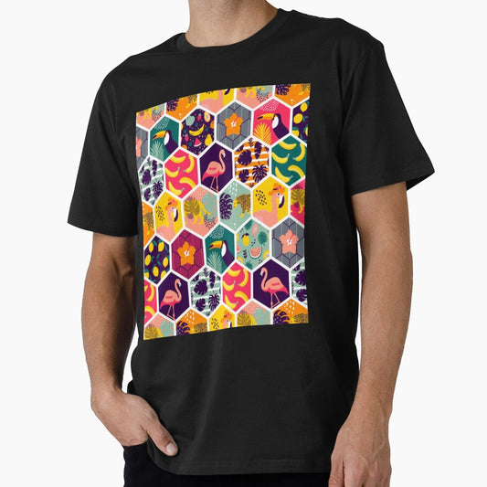 Colorful tropical hexagonal pattern by bestoffers