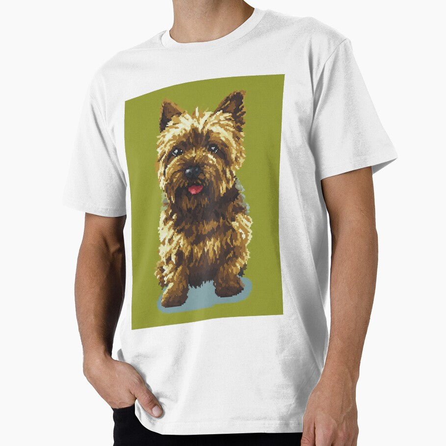 Aesthetic Pixel Yorkshire Terrier  Soft Cozy Dog Design by Pixel8Prints