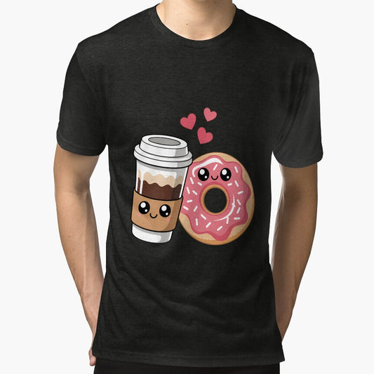 Coffee And Donut Matching Couple Kawaii by TrinaEspinoza