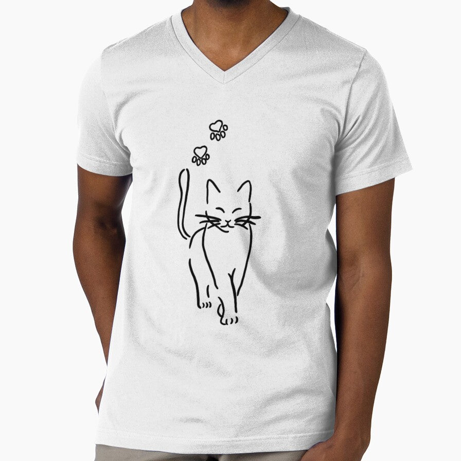 Line cat drawing by AestheticNi