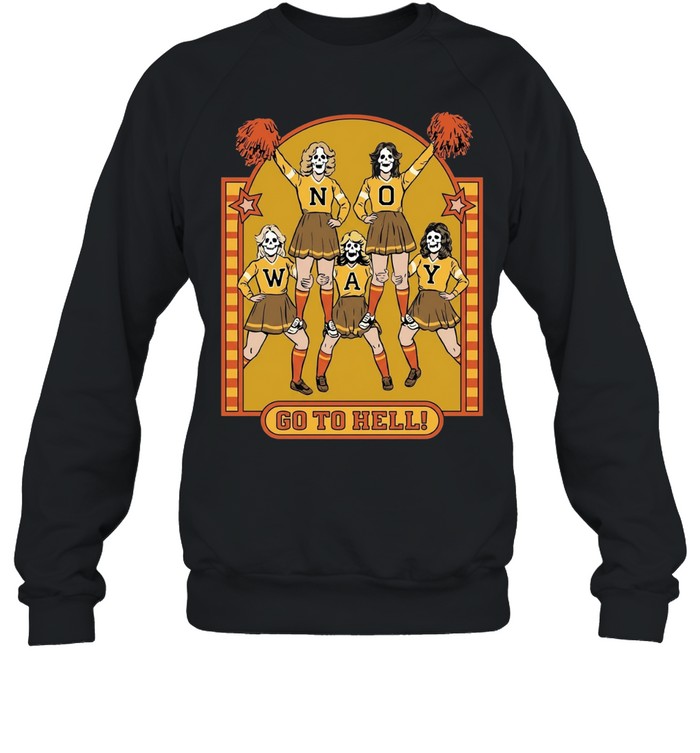 Steven Rhodes No Way Go To Hell Skeleton Cheerleaders Vintage Unisex T-Shirt