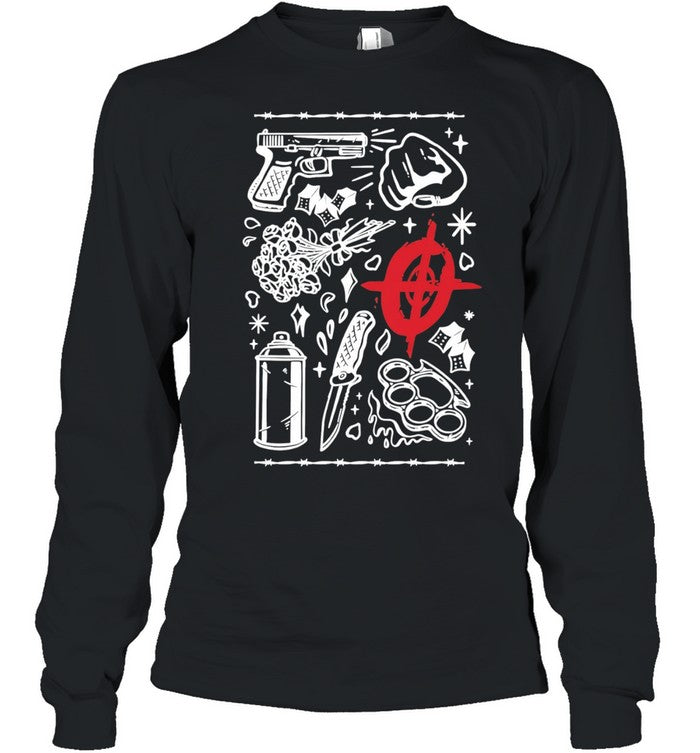 Street life tattoo symbols flash art Unisex T-Shirt