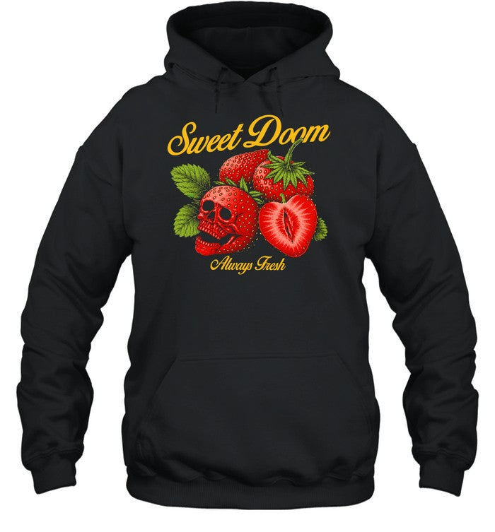 Sweet Doom Always Fresh Strawberry Skull Unisex T-Shirt