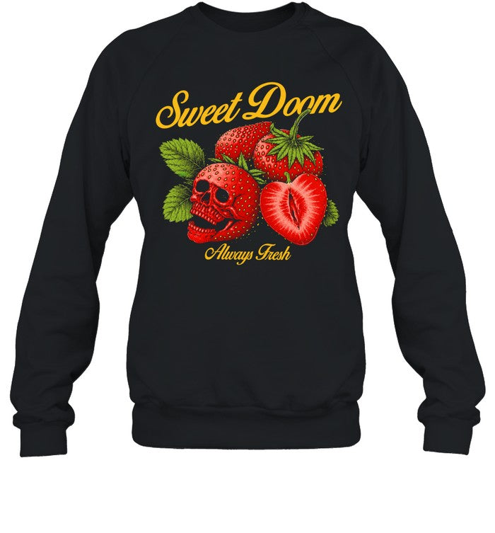 Sweet Doom Always Fresh Strawberry Skull Unisex T-Shirt