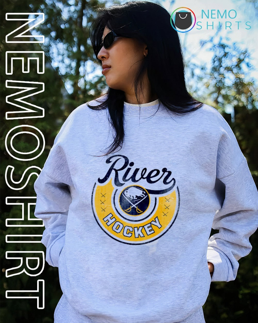 Buffalo Sabres river hockey logo shirt