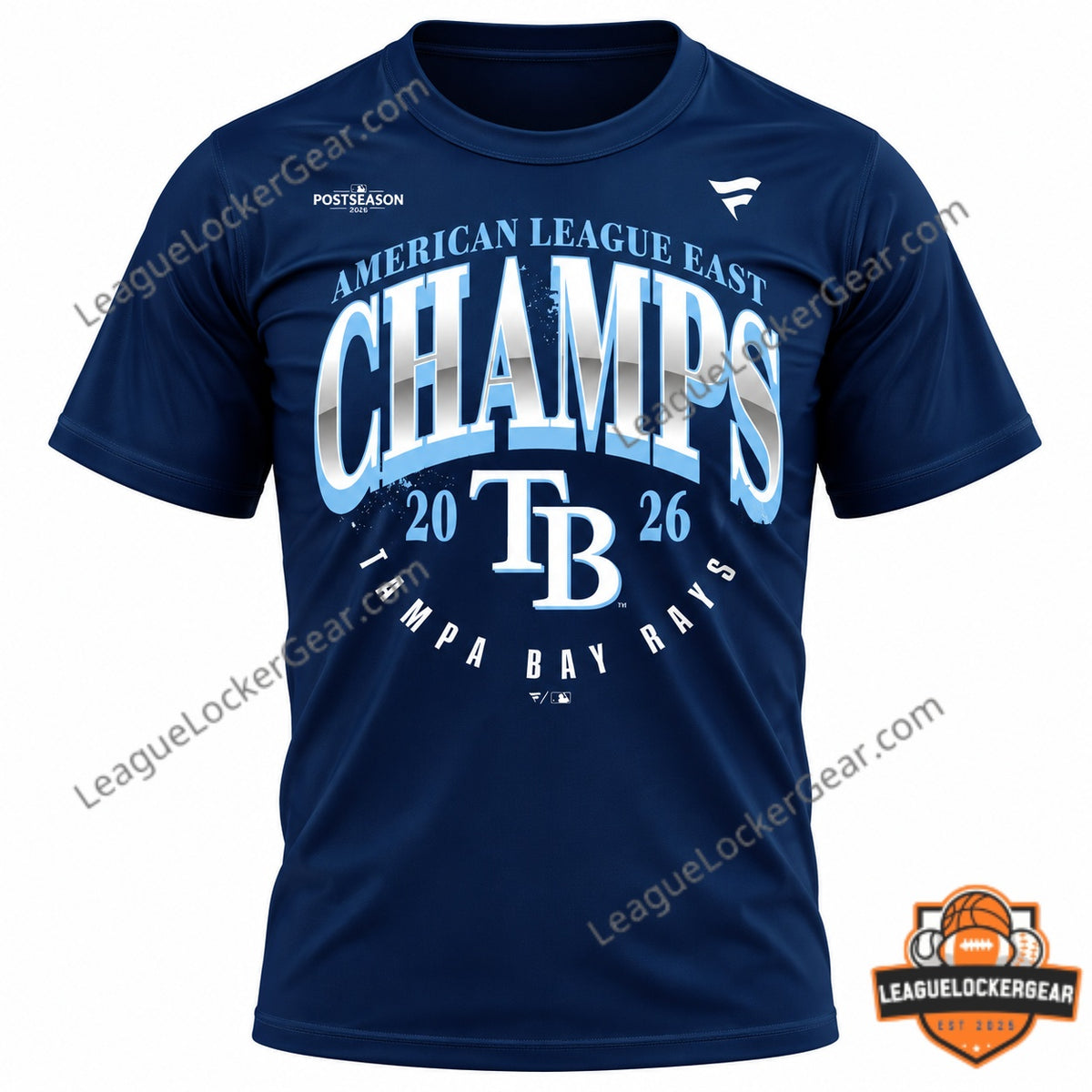 Tampa Bay Rays 2026 American League East Division Champions T-Shirt and Cap