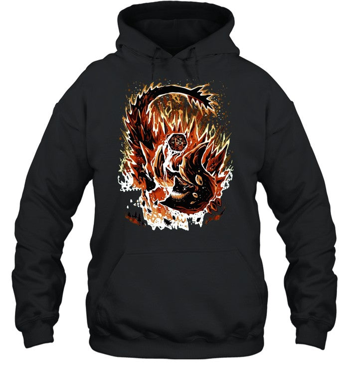 Tarrasque Dungeons and Dragons Natural 20 Dice Monster Tabletop Roleplay Game Unisex T-Shirt