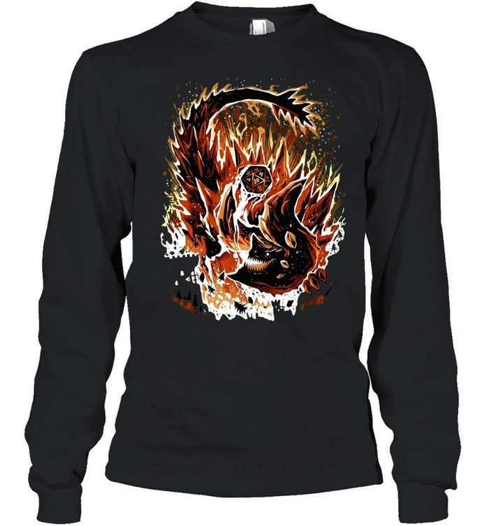Tarrasque Dungeons and Dragons Natural 20 Dice Monster Tabletop Roleplay Game Unisex T-Shirt