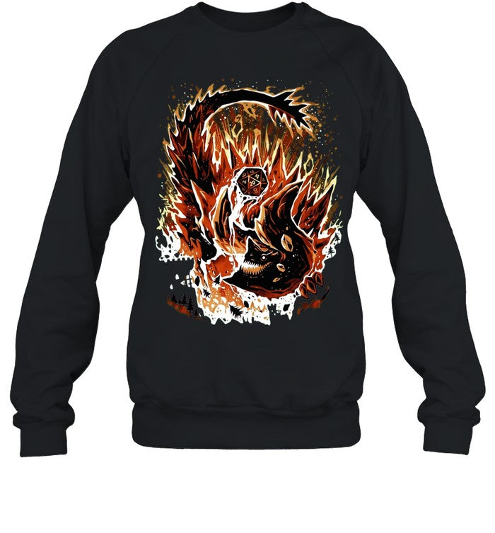 Tarrasque Dungeons and Dragons Natural 20 Dice Monster Tabletop Roleplay Game Unisex T-Shirt