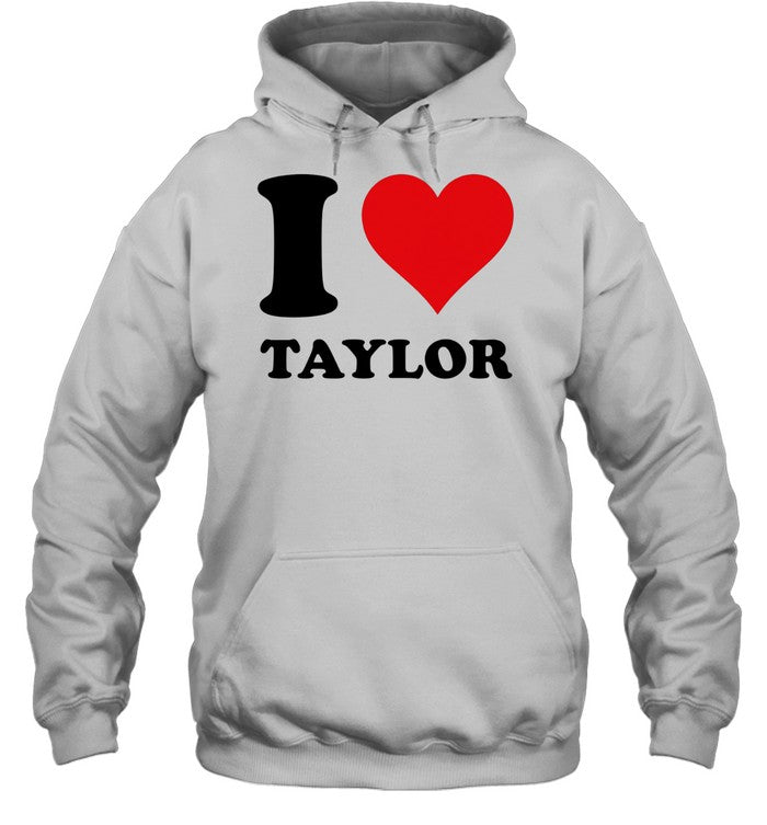 Teacher Rachelle Russell wearing I love Taylor Unisex T-Shirt