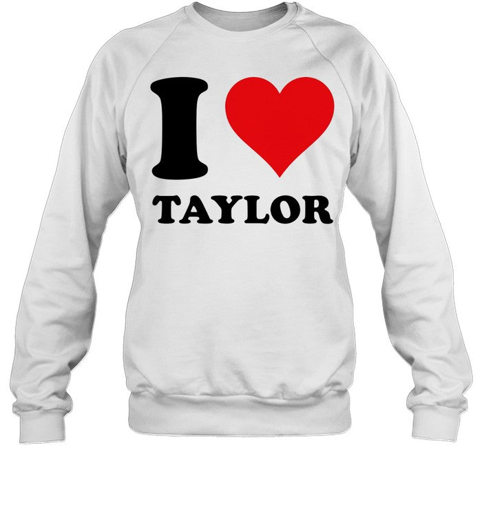 Teacher Rachelle Russell wearing I love Taylor Unisex T-Shirt
