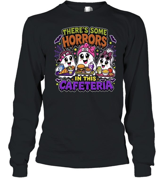 Three Cute Ghosts Boo Crew there is some horrors in this cafeteria Halloween Unisex T-Shirt