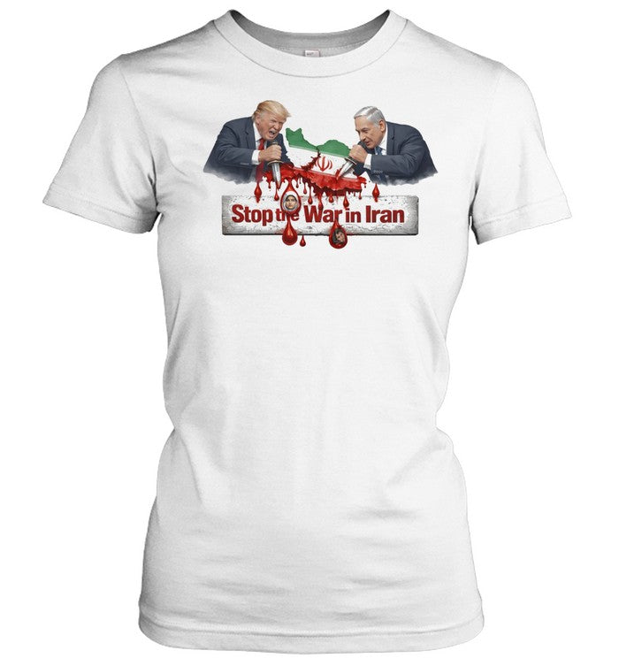 Trump benjamin netanyahu stop the war in Iran Unisex T-Shirt